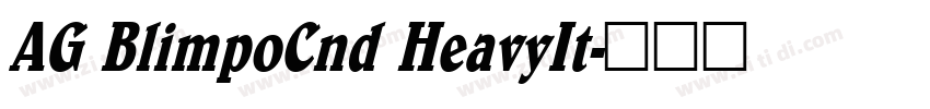 AG BlimpoCnd HeavyIt字体转换